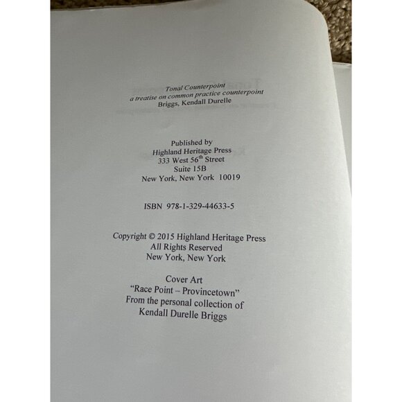 Tonal Counterpoint Third Edition By Kendall Durelle Briggs Paperback - Picture 3 of 6